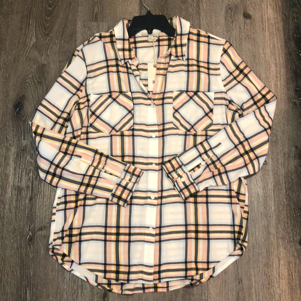 Lucky Brand button down plaid shirt, size large